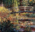 Sinfonía del estanque de nenúfares en flores del impresionismo de Claude Monet en rosa